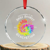 Proud Member Of The Baby Boomer Generation Crystal Glass Ornament Hippie Sunflower - Wonder Print Shop