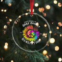 Proud Member Of The Baby Boomer Generation Crystal Glass Ornament Hippie Sunflower - Wonder Print Shop