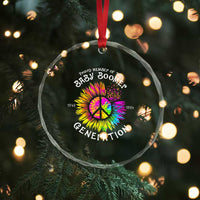 Proud Member Of The Baby Boomer Generation Crystal Glass Ornament Hippie Sunflower TS11