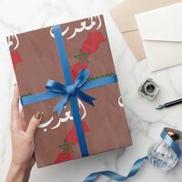 Proud Moroccan Vintage Marocco Map with Arabic Characters Wrapping Paper Roll