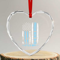 Proud New Dad Its A Boy Heart Crystal Glass Ornament Patriotic First Fathers Day Gift