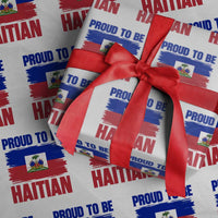 Proud To Be Haitian Wrapping Paper Roll Haiti Flag Heritage Pride