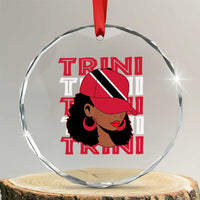 Proud Trini Afro Black Woman Crystal Glass Ornament Trinidad and Tobago Flag Pride TS10
