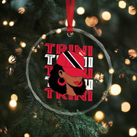 Proud Trini Afro Black Woman Crystal Glass Ornament Trinidad and Tobago Flag Pride TS10