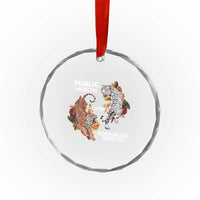 Public Health Over Corporate Wealth Crystal Glass Ornament Social Justice Tiger - Wonder Print Shop