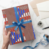 Puerto Rican American Flag Wrapping Paper Roll AME-RICAN Boricua Pride