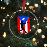 Puerto Rico Flag Baseball Crystal Glass Ornament Cool Distressed Jersey Gift Boricua Boys TS10