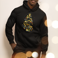 Santa Reindeer Riding Monster Truck Christmas Tree Hoodie - Wonder Print Shop