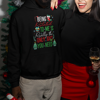 Christmas Hoodie Being Related To Me Is Really The Only Gift You Need - Wonder Print Shop