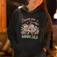 Teacher Christmas Hoodie I Teach The Smartest Cookies Retro Groovy Xmas Cookies - Wonder Print Shop