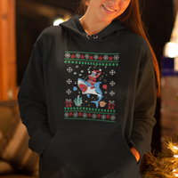 Christmas Hoodie Santa Riding Shark Diver Ocean Xmas Holiday - Wonder Print Shop