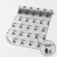 Punch Monkey And Nihilist Penguin Viral Wrapping Paper Roll Ultimately I Have To Be Brave