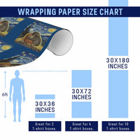 Punch Monkey Starry Night Viral Trend Wrapping Paper Roll
