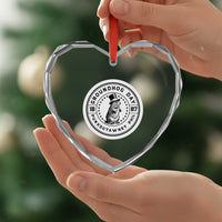 Punxsutawney Phil Groundhog Day Heart Crystal Glass Ornament Funny Woodchuck Day 1887