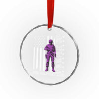 Purple Up For Military Kids Crystal Glass Ornament Military Child Month - Wonder Print Shop