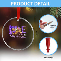 Purple Up Military Kids Crystal Glass Ornament Month Of Military Child Army