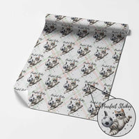Purrfect Striker Wrapping Paper Roll Funny Cat Soccer Player Gift