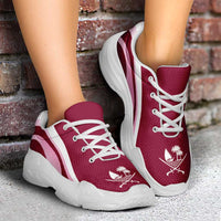 Qatar Football Chunky Sneakers Flag-Inspired Curve Style