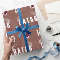 Qatar Soccer Sports Graphic Number 10 Jersey Style Wrapping Paper Roll Proud Qatari Football Fans Game Day Pride