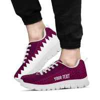 Qatar WC26 Personalized Sneakers Funny La'eeb with Arabic Pattern