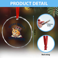 Queef Queen Its Not A Fart Royal Cat Crystal Glass Ornament Funny Adult Humor Gag Graphic