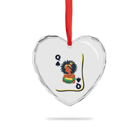 Queen Of Spades Black Girl Heart Crystal Glass Ornament African American Women Pride - Wonder Print Shop