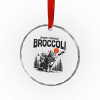 Quest Squad Broccoli Cat Crystal Glass Ornament Funny Hiking Adventure Cute Camping Feline TS02