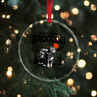 Quest Squad Broccoli Cat Crystal Glass Ornament Funny Hiking Adventure Cute Camping Feline TS02
