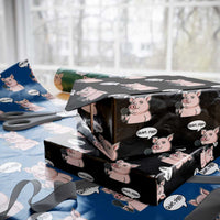 Quiet Piggy Funny Sarcastic Pig Wrapping Paper Roll Political Satire Humor Free Speech - Wonder Print Shop