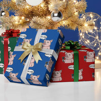 Quiet Piggy Funny Sarcastic Pig Wrapping Paper Roll Political Satire Humor Free Speech - Wonder Print Shop