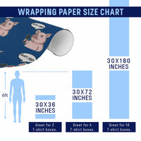 Quiet Piggy Funny Sarcastic Pig Wrapping Paper Roll Political Satire Humor Free Speech - Wonder Print Shop