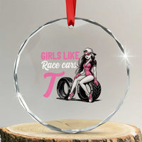 Racing Car Girl Crystal Glass Ornament Girls Like Race Cars Too TS14