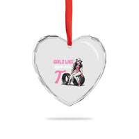 Racing Car Girl Heart Crystal Glass Ornament Girls Like Race Cars Too - Wonder Print Shop