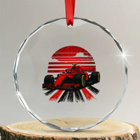 Racing Car Red Speed Motorsport Crystal Glass Ornament - Wonder Print Shop