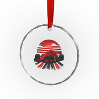 Racing Car Red Speed Motorsport Crystal Glass Ornament - Wonder Print Shop