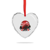 Racing Car Red Speed Motorsport Heart Crystal Glass Ornament - Wonder Print Shop