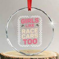 Racing Girl Crystal Glass Ornament Girls Like Race Cars Too TS14