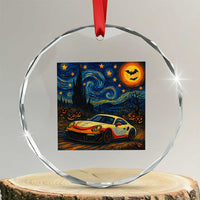 Racing Sports Crystal Glass Ornament Starry Night 911 Silhouette Halloween TS14