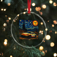 Racing Sports Crystal Glass Ornament Starry Night 911 Silhouette Halloween TS14
