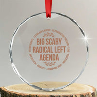 Radical Left Agenda Political Crystal Glass Ornament Equality Justice Climate Rights Liberal Satire TS10