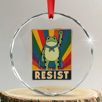 Rainbow Resist Frog Crystal Glass Ornament Portland Pride and Protest Resistance TS02