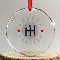 Rare Breed Manual Transmission Stick Shift Driver Crystal Glass Ornament Vintage Distressed Graphic