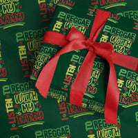 Rasta Baby Wrapping Paper Roll I Listen to Reggae with My Daddy - Wonder Print Shop