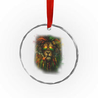 Rasta Reggae Lion Smoking Weed Crystal Glass Ornament Jamaican Reggae Music and Weed Lovers - Wonder Print Shop