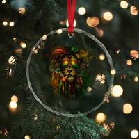 Rasta Reggae Lion Smoking Weed Crystal Glass Ornament Jamaican Reggae Music and Weed Lovers - Wonder Print Shop