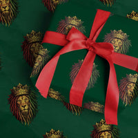 Rasta Reggae Lion Wrapping Paper Roll Jamaican Pride Lion of Judah Gift for Rastafari - Wonder Print Shop