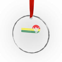 Rasta Reggae Shaka Hand Crystal Glass Ornament Retro Vintage Jamaica Flag Rasta Hawaii Shaka Sign - Wonder Print Shop