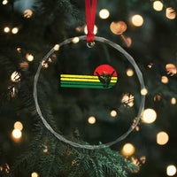 Rasta Reggae Shaka Hand Crystal Glass Ornament Retro Vintage Jamaica Flag Rasta Hawaii Shaka Sign - Wonder Print Shop