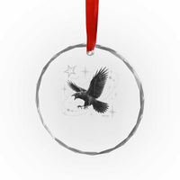 Raven Crow Y2k Crystal Glass Ornament Gothic Cyber Sigilism Occult Dark Academia Black Bird Graphic