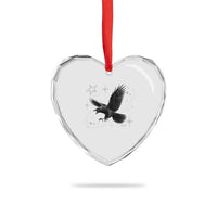 Raven Crow Y2k Heart Crystal Glass Ornament Gothic Cyber Sigilism Occult Dark Academia Black Bird Graphic